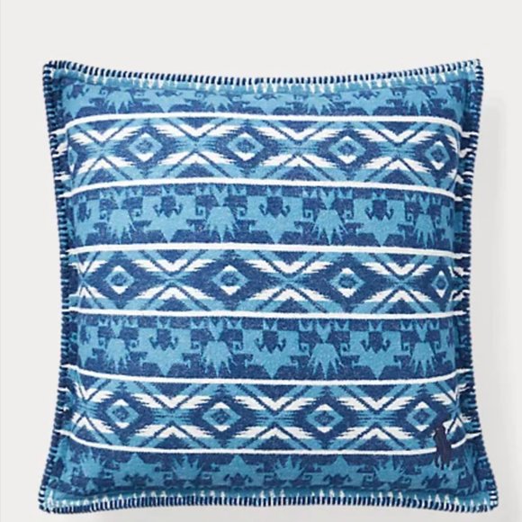Ralph Lauren Havemeyer Throw Pillow Indigo Blue
